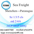 Mar de Porto de Shenzhen transporte de mercadorias para Paranagua